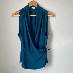 Wilfred teal wrap top